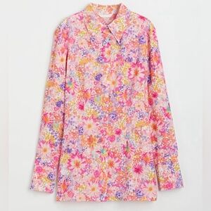 H&M floral button down top